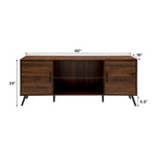 Meuble TV 2 portes Mid-Century Modern de 152 cm