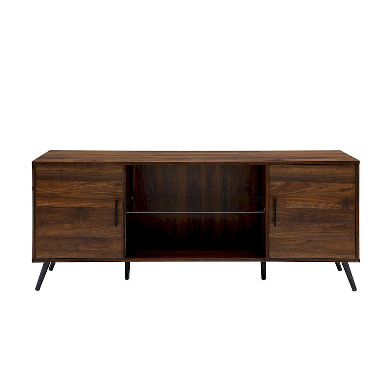 Meuble TV 2 portes Mid-Century Modern de 152 cm