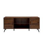 Meuble TV 2 portes Mid-Century Modern de 152 cm