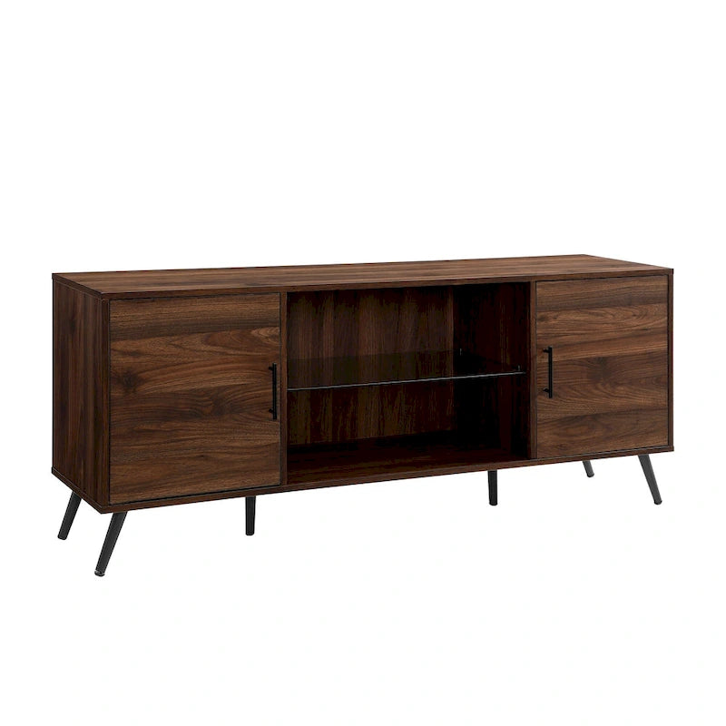 Meuble TV 2 portes Mid-Century Modern de 152 cm