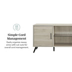 Meuble TV 2 portes Mid-Century Modern de 152 cm