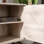 Meuble TV 2 portes Mid-Century Modern de 152 cm