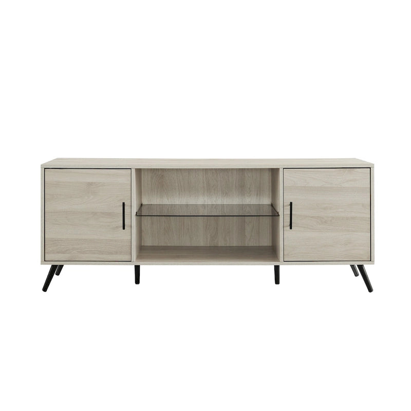 Meuble TV 2 portes Mid-Century Modern de 152 cm