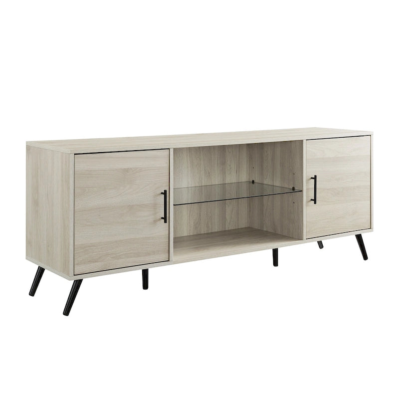 Meuble TV 2 portes Mid-Century Modern de 152 cm