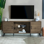 Meuble TV 2 portes Mid-Century Modern de 152 cm