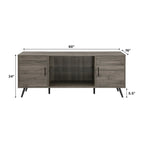 Meuble TV 2 portes Mid-Century Modern de 152 cm