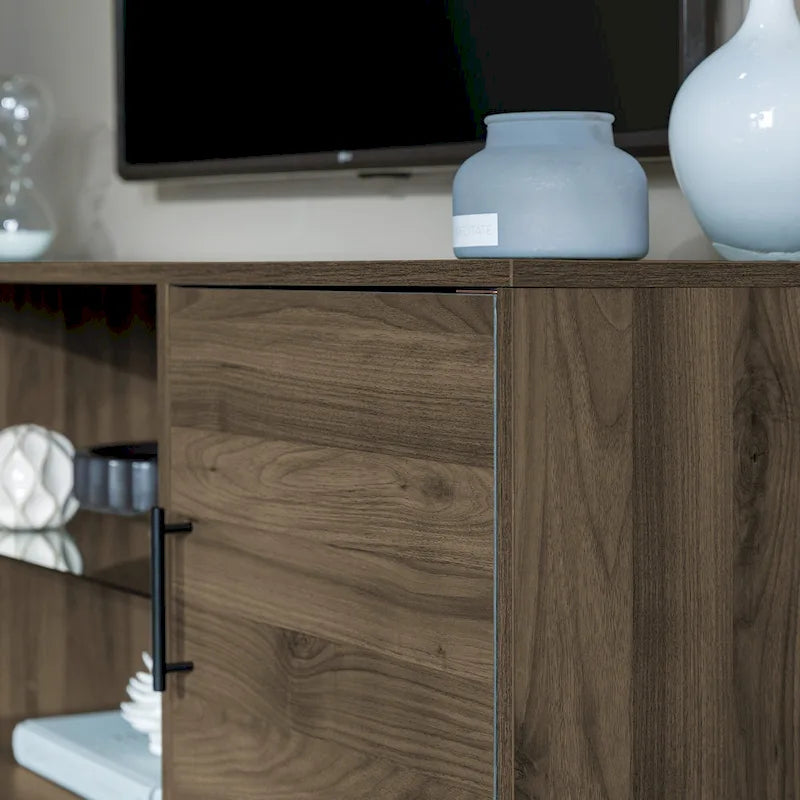 Meuble TV 2 portes Mid-Century Modern de 152 cm