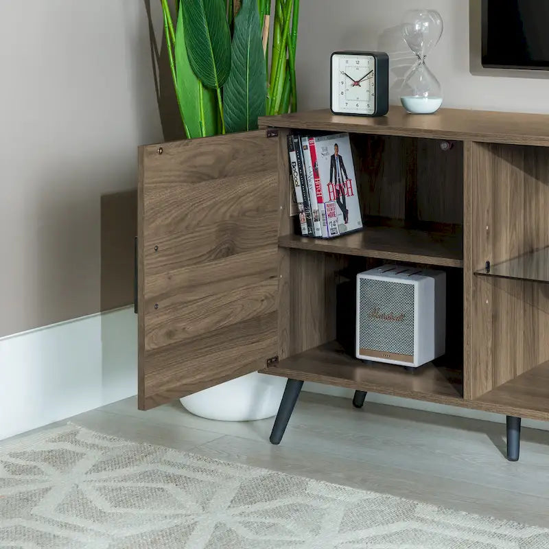 Meuble TV 2 portes Mid-Century Modern de 152 cm