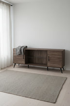 Meuble TV 2 portes Mid-Century Modern de 152 cm