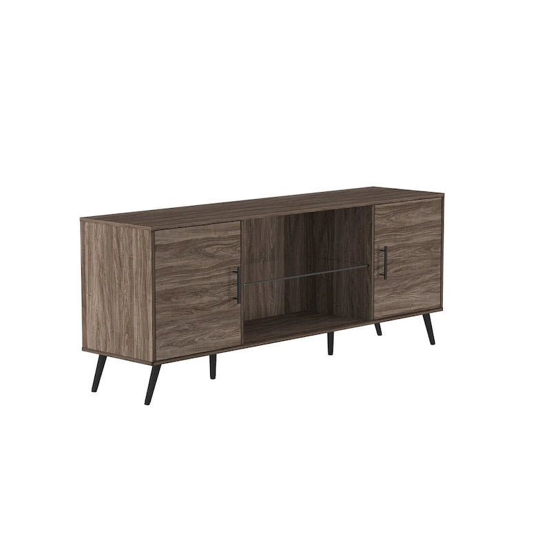 Meuble TV 2 portes Mid-Century Modern de 152 cm