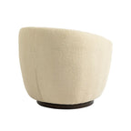 Fauteuil club pivotant rembourré beige 37,2 avec rangement et design ergonomique