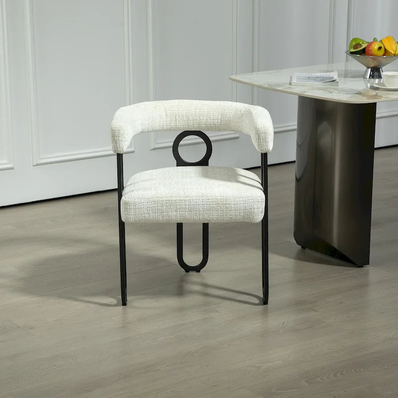 Chaise d'appoint moderne en PU pour le salon ou la salle à manger