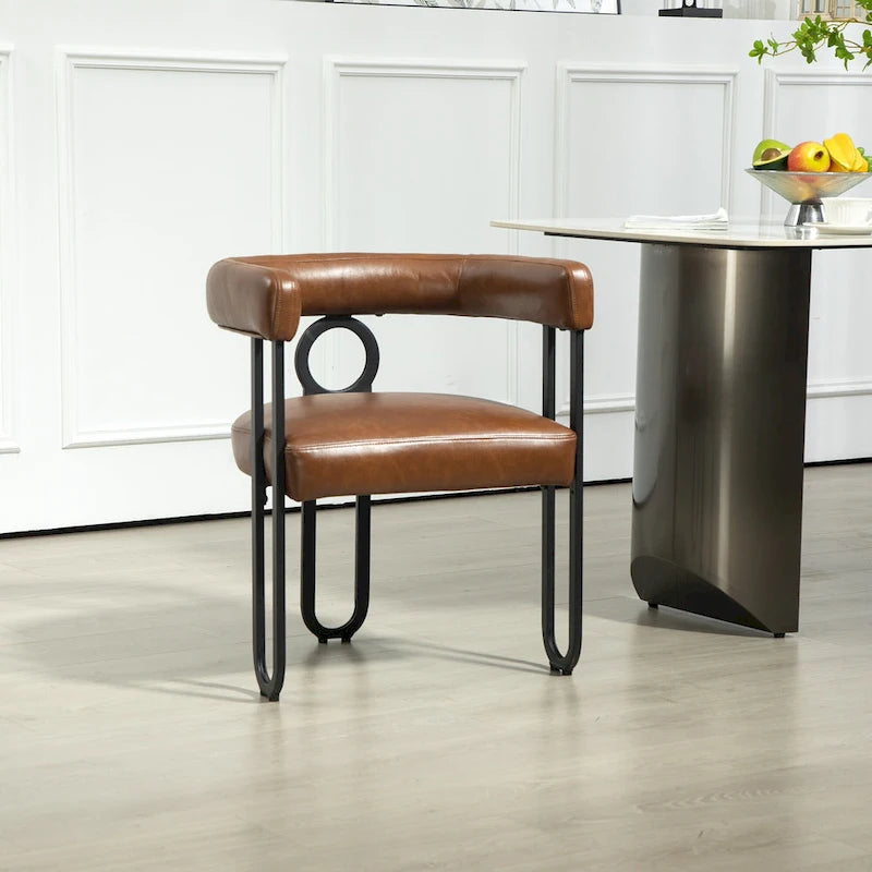 Chaise d'appoint moderne en PU pour le salon ou la salle à manger