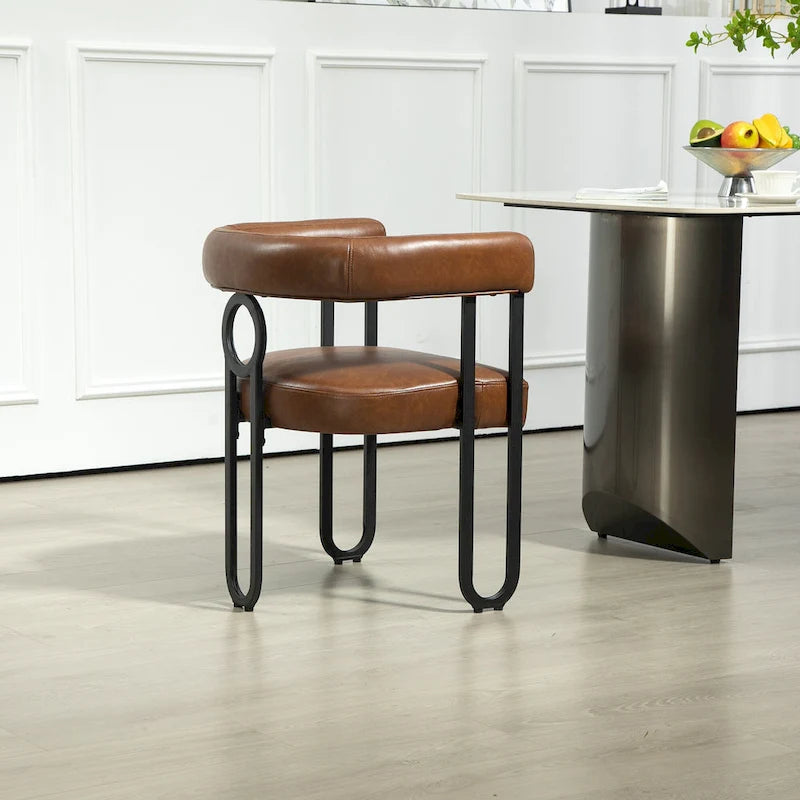 Chaise d'appoint moderne en PU pour le salon ou la salle à manger