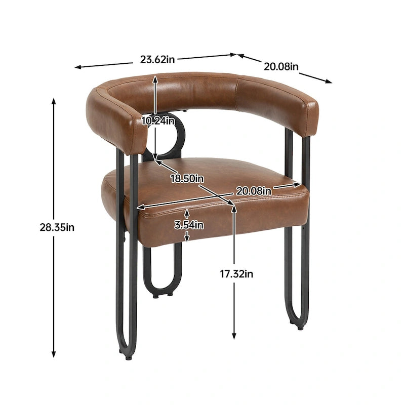 Chaise d'appoint moderne en PU pour le salon ou la salle à manger