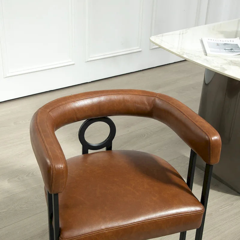 Chaise d'appoint moderne en PU pour le salon ou la salle à manger