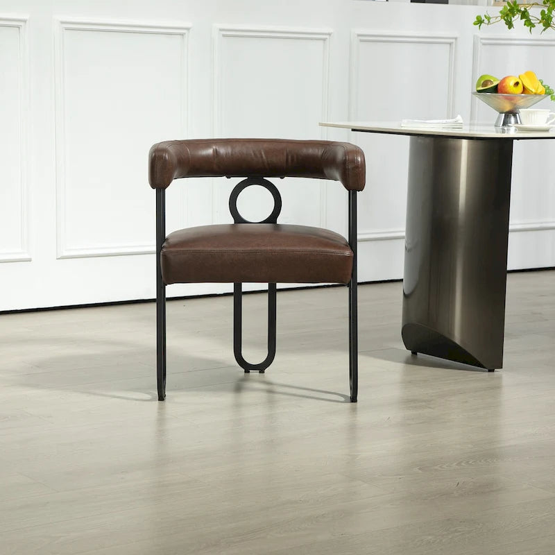 Chaise d'appoint moderne en PU pour le salon ou la salle à manger