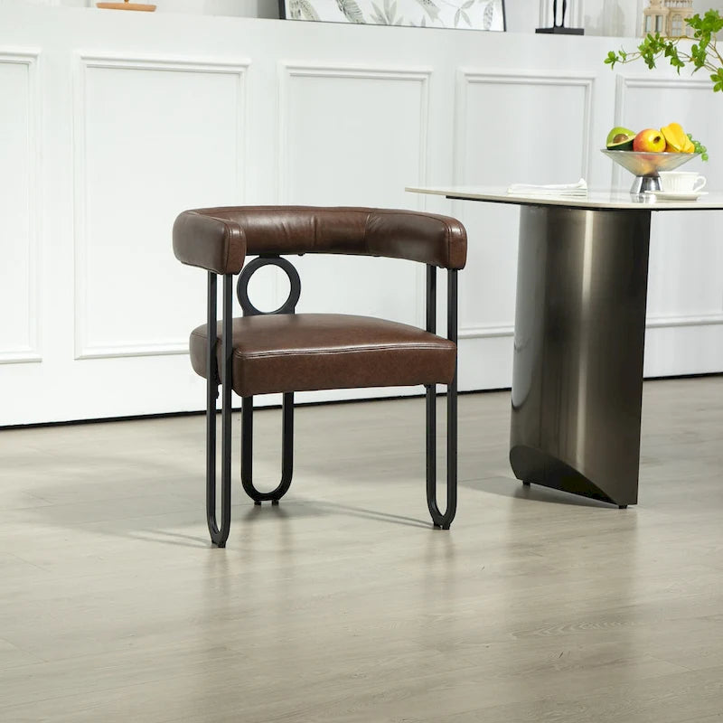 Chaise d'appoint moderne en PU pour le salon ou la salle à manger
