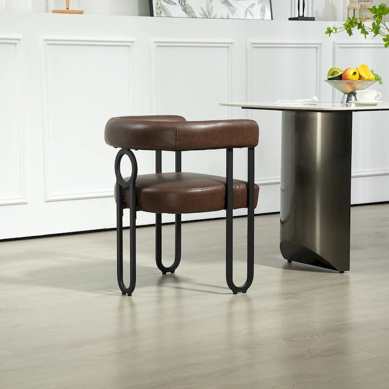 Chaise d'appoint moderne en PU pour le salon ou la salle à manger