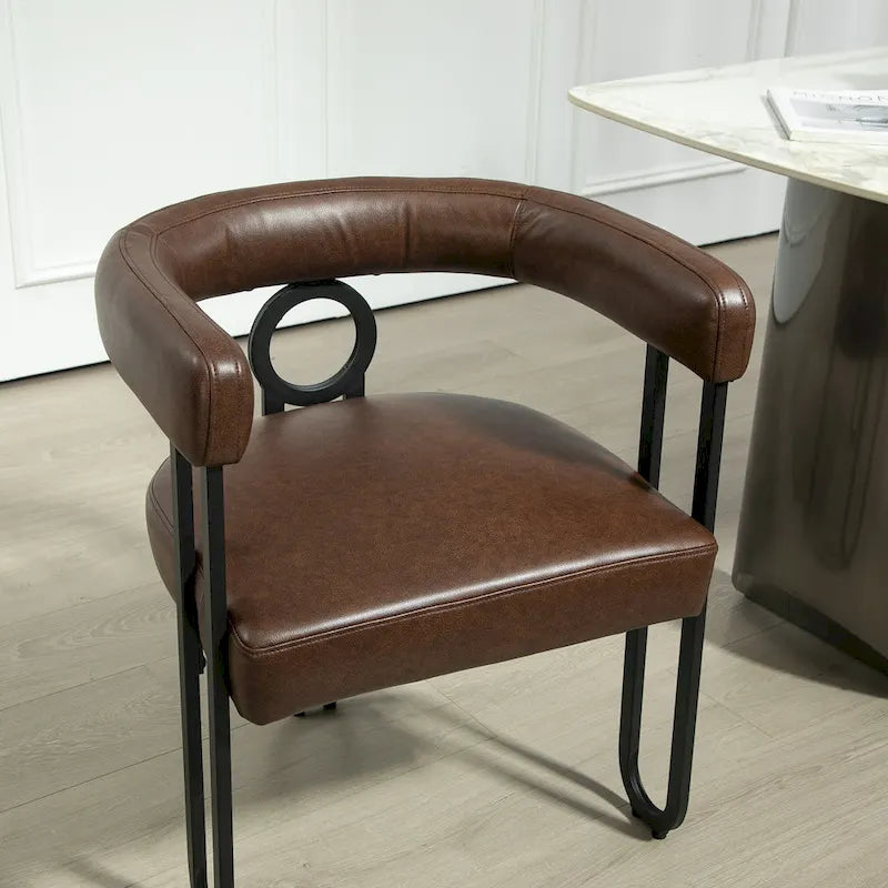 Chaise d'appoint moderne en PU pour le salon ou la salle à manger