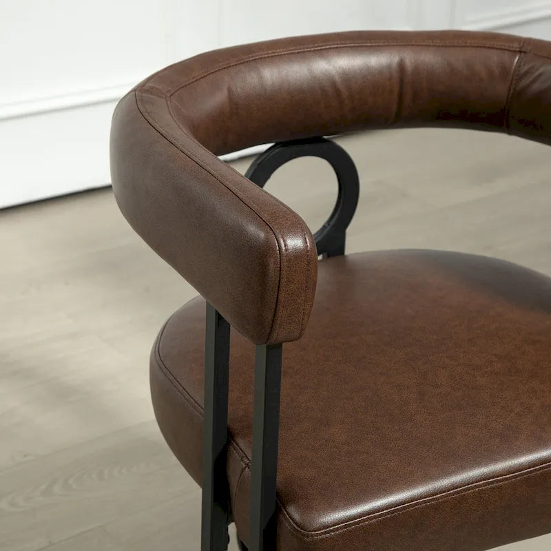 Chaise d'appoint moderne en PU pour le salon ou la salle à manger