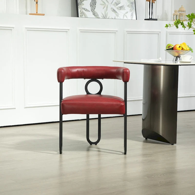 Chaise d'appoint moderne en PU pour le salon ou la salle à manger