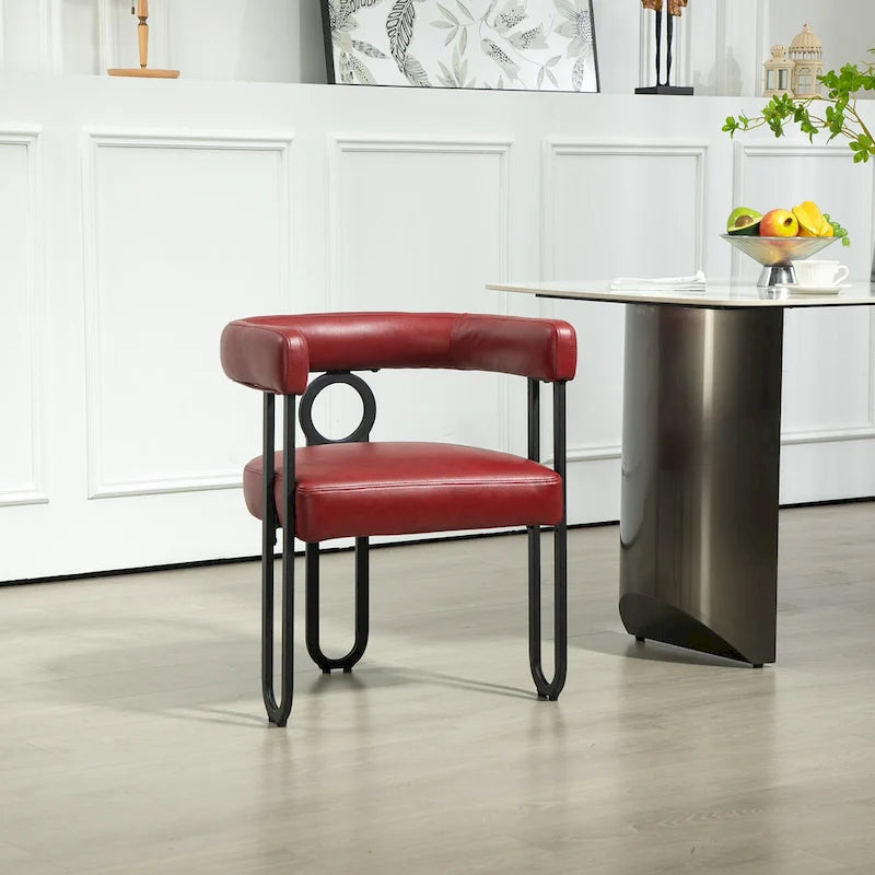 Chaise d'appoint moderne en PU pour le salon ou la salle à manger