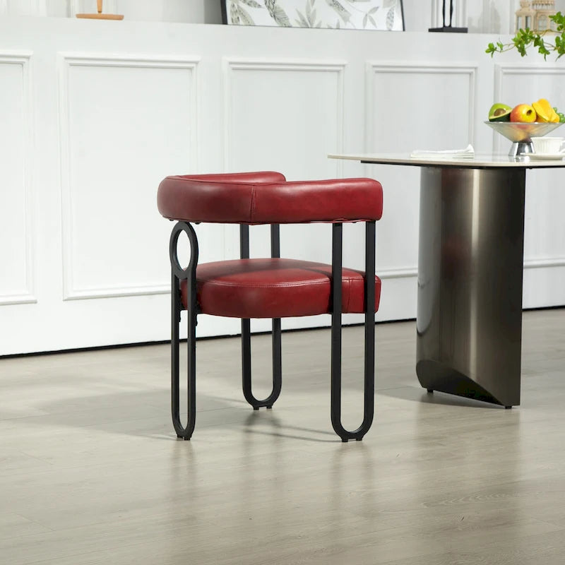 Chaise d'appoint moderne en PU pour le salon ou la salle à manger