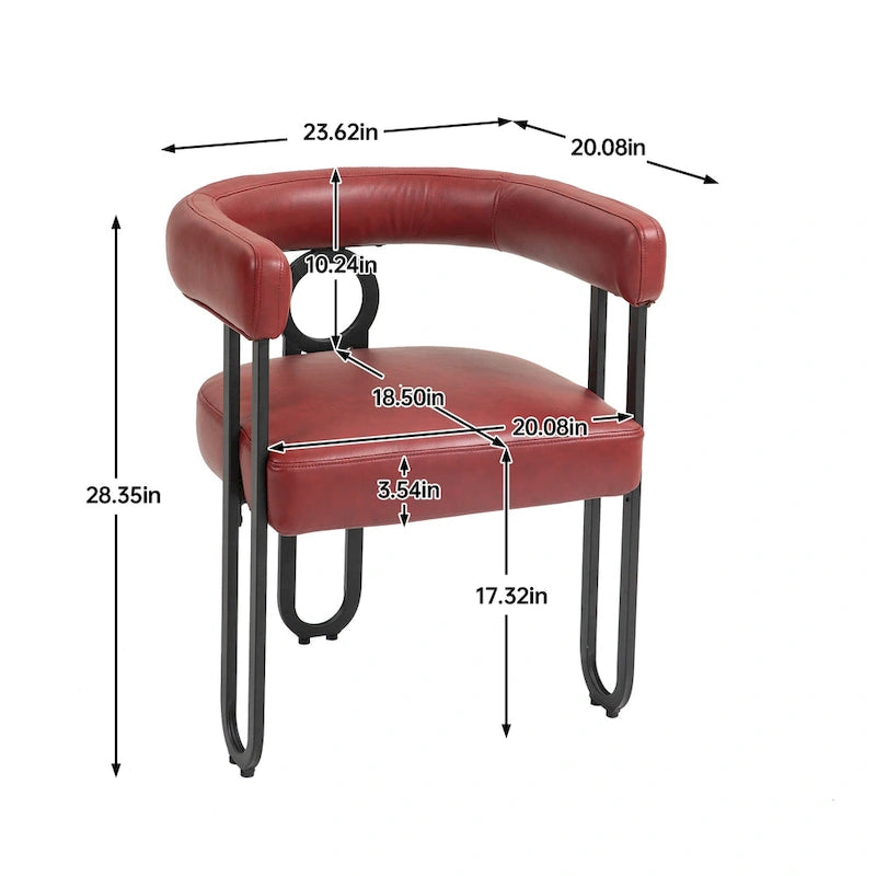 Chaise d'appoint moderne en PU pour le salon ou la salle à manger