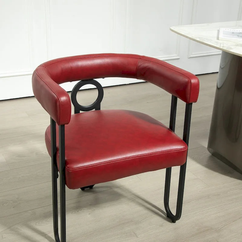 Chaise d'appoint moderne en PU pour le salon ou la salle à manger