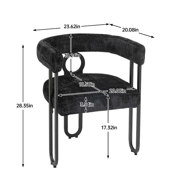 Chaise d'appoint moderne en PU pour le salon ou la salle à manger