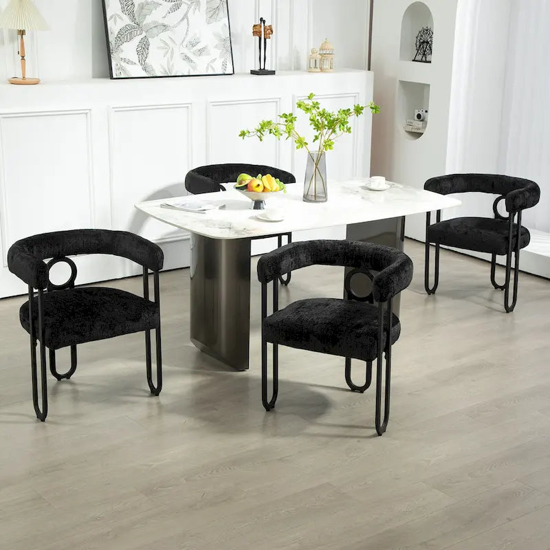 Chaise d'appoint moderne en PU pour le salon ou la salle à manger