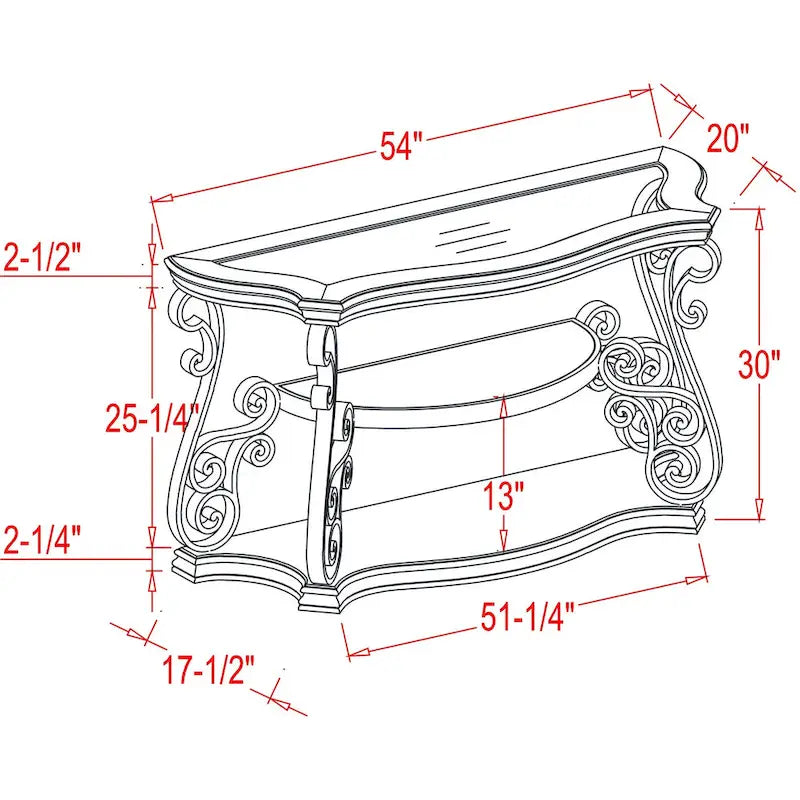 Console de canapé d'entrée en verre trempé brun foncé avec étagère