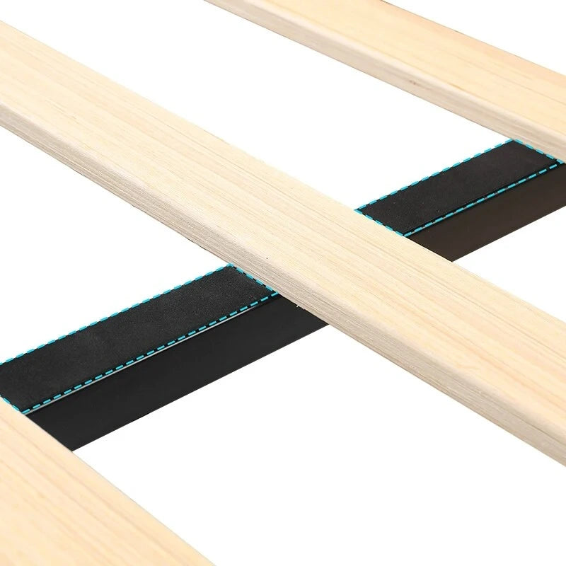 Lit plateforme en velours de style moderne avec tête de lit rembourrée pour chambre à coucher
