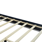 Lit plateforme rembourré Queen Size avec tête de lit capitonnée et cadre en fil métallique