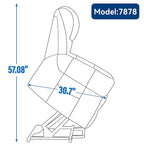 Fauteuil inclinable releveur en cuir véritable marron avec fonction de chauffage, de massage et ports USB