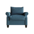 Fauteuil capitonné en lin classique