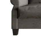 Fauteuil capitonné en lin classique