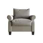 Fauteuil capitonné en lin classique
