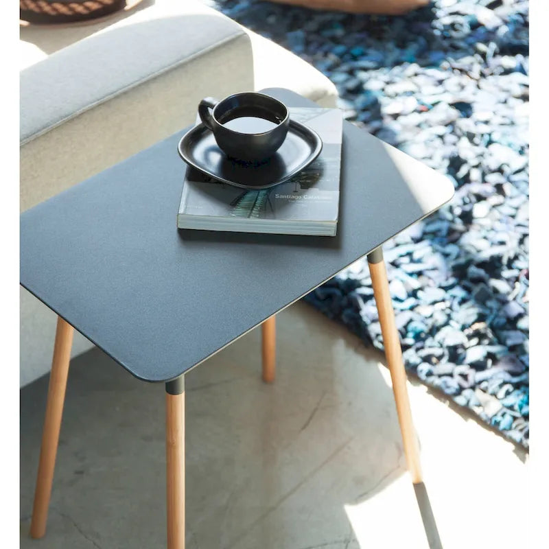 Table d'appoint domestique, acier, supporte 10 kg, assemblage minimal - L 30 x l 45 x H 50 cm