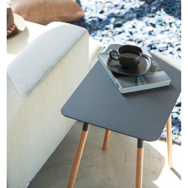 Table d'appoint domestique, acier, supporte 10 kg, assemblage minimal - L 30 x l 45 x H 50 cm