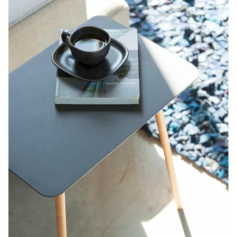 Table d'appoint domestique, acier, supporte 10 kg, assemblage minimal - L 30 x l 45 x H 50 cm