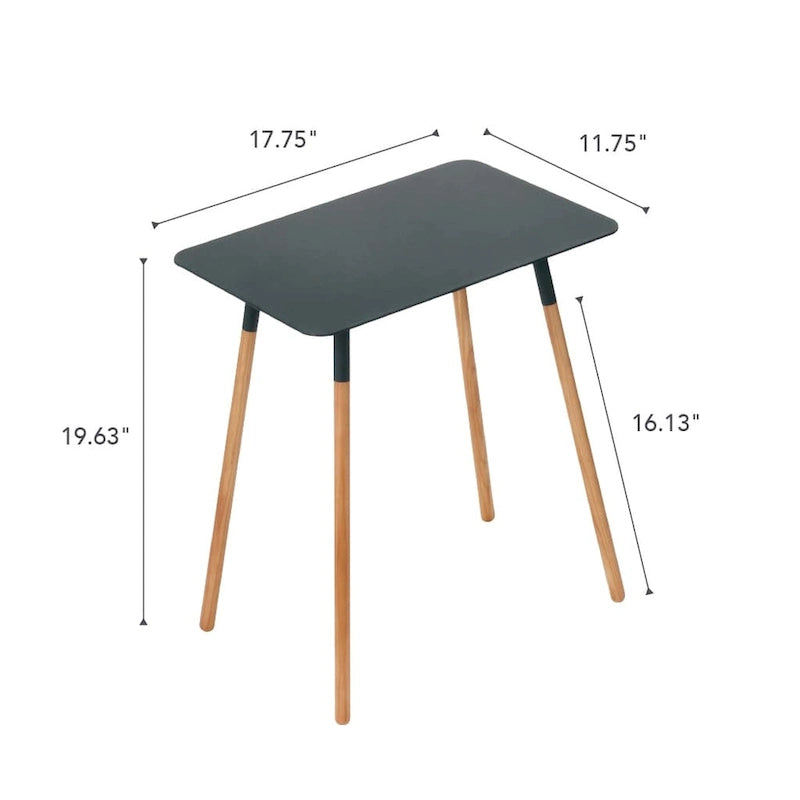 Table d'appoint domestique, acier, supporte 10 kg, assemblage minimal - L 30 x l 45 x H 50 cm