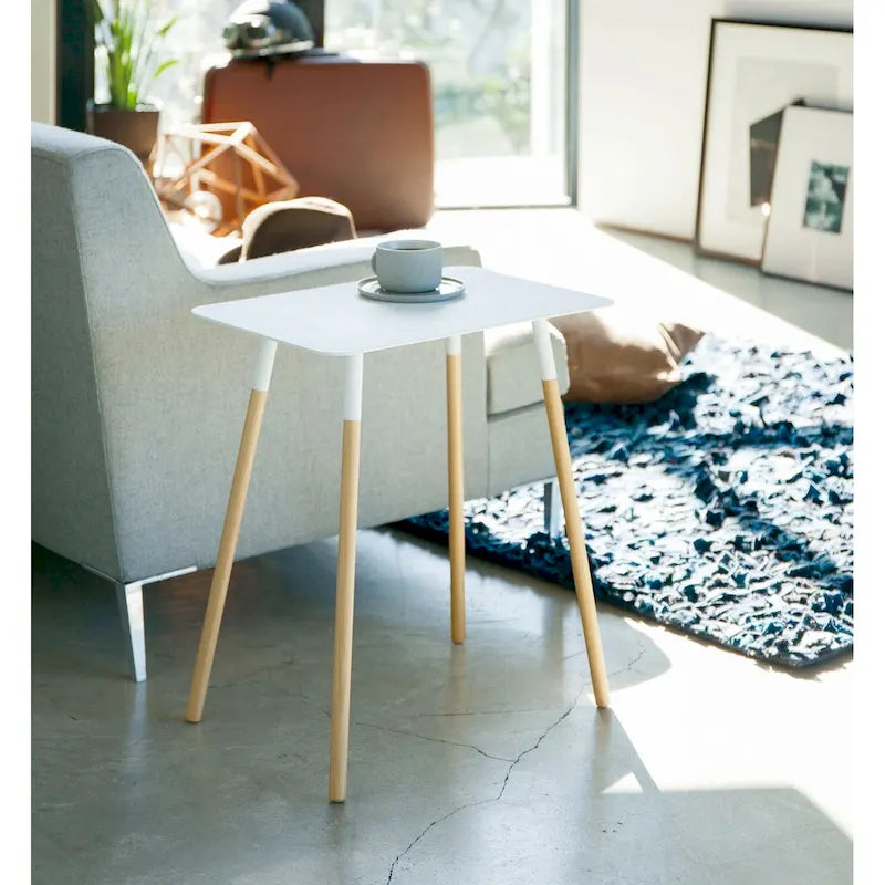 Table d'appoint domestique, acier, supporte 10 kg, assemblage minimal - L 30 x l 45 x H 50 cm