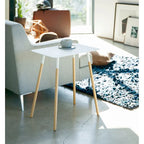Table d'appoint domestique, acier, supporte 10 kg, assemblage minimal - L 30 x l 45 x H 50 cm
