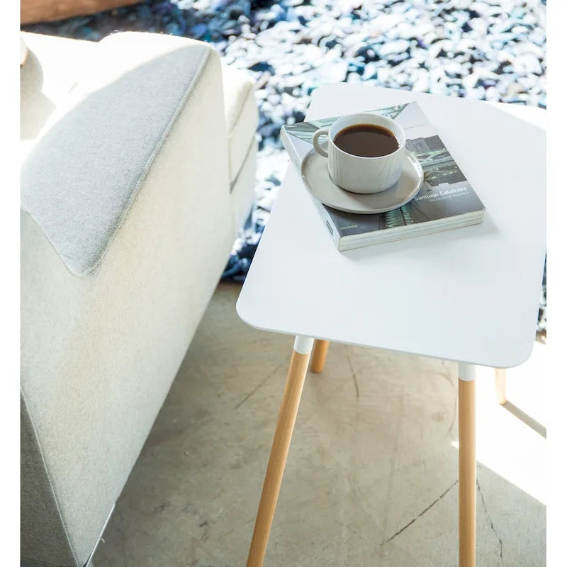 Table d'appoint domestique, acier, supporte 10 kg, assemblage minimal - L 30 x l 45 x H 50 cm