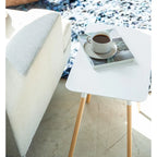 Table d'appoint domestique, acier, supporte 10 kg, assemblage minimal - L 30 x l 45 x H 50 cm