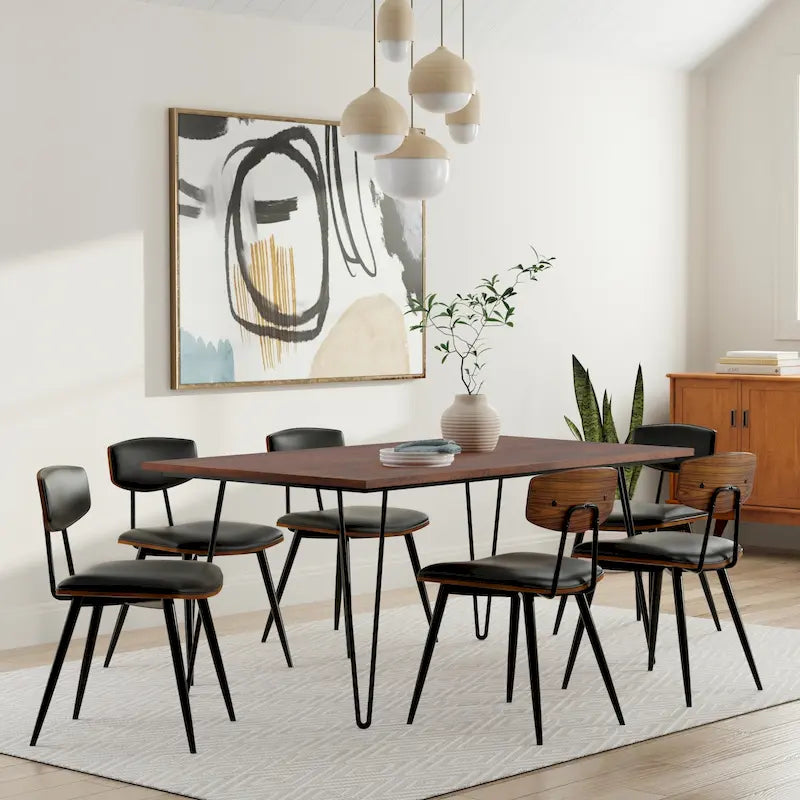 Table à manger industrielle en bois