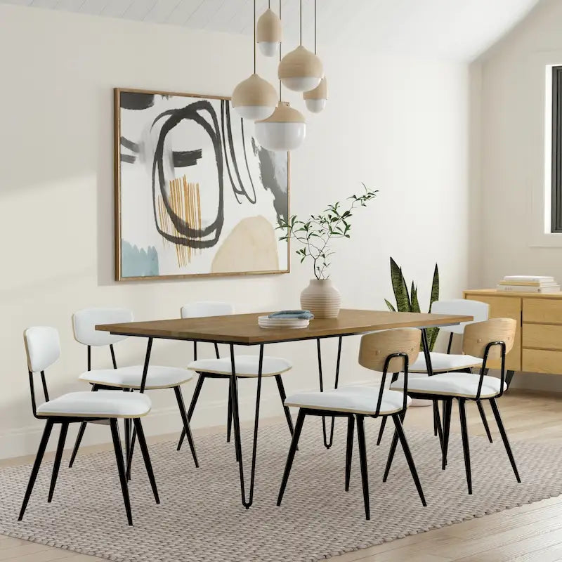 Table à manger industrielle en bois