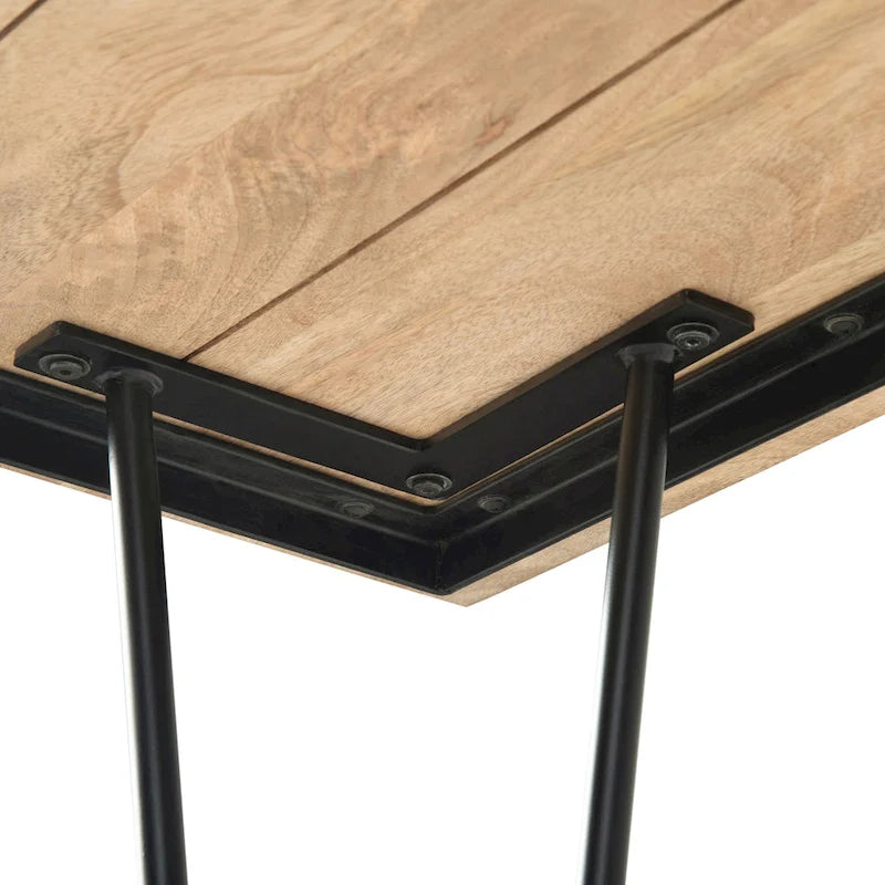 Table à manger industrielle en bois